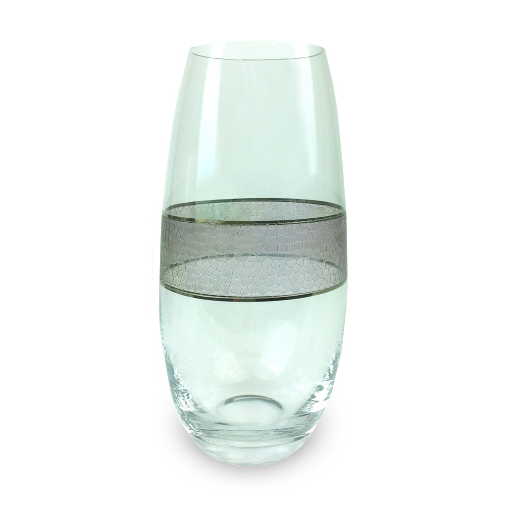 Panthera Platinum Glass Vase