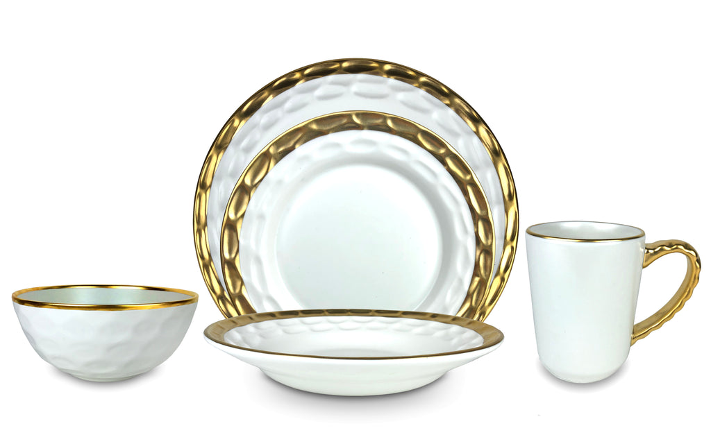 Truro gold dinnerware