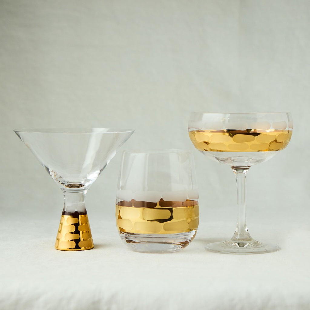 Truro Gold Martini Glass Set of two