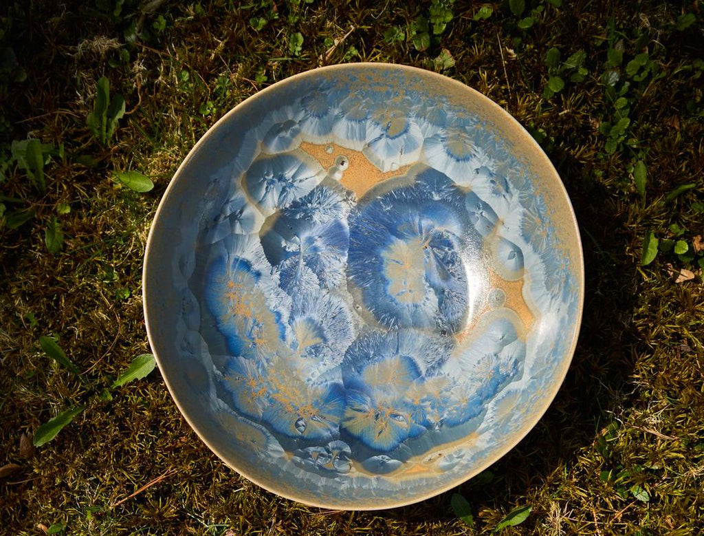 Borealis Blue Large Serving Bowl