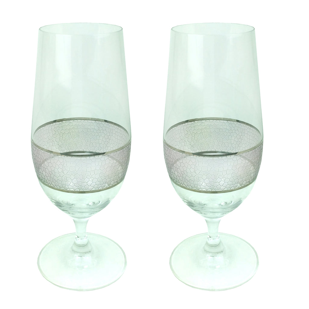 Panthera Platinum stemmed water set of 2