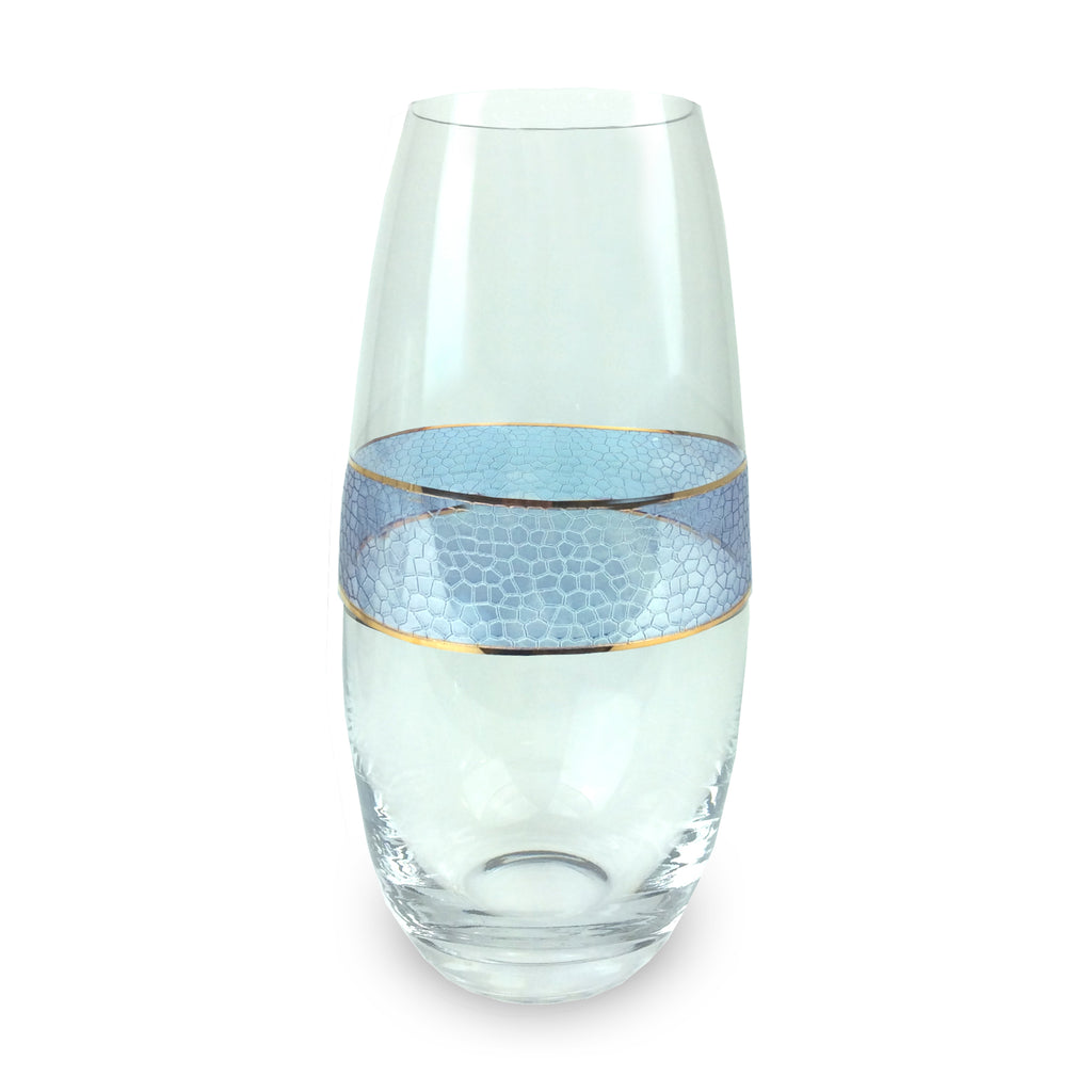 Panthera Indigo Glass Vase
