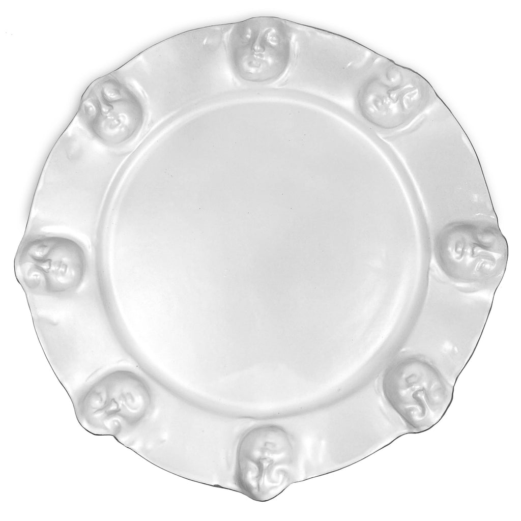 Face Platter white with Platinum