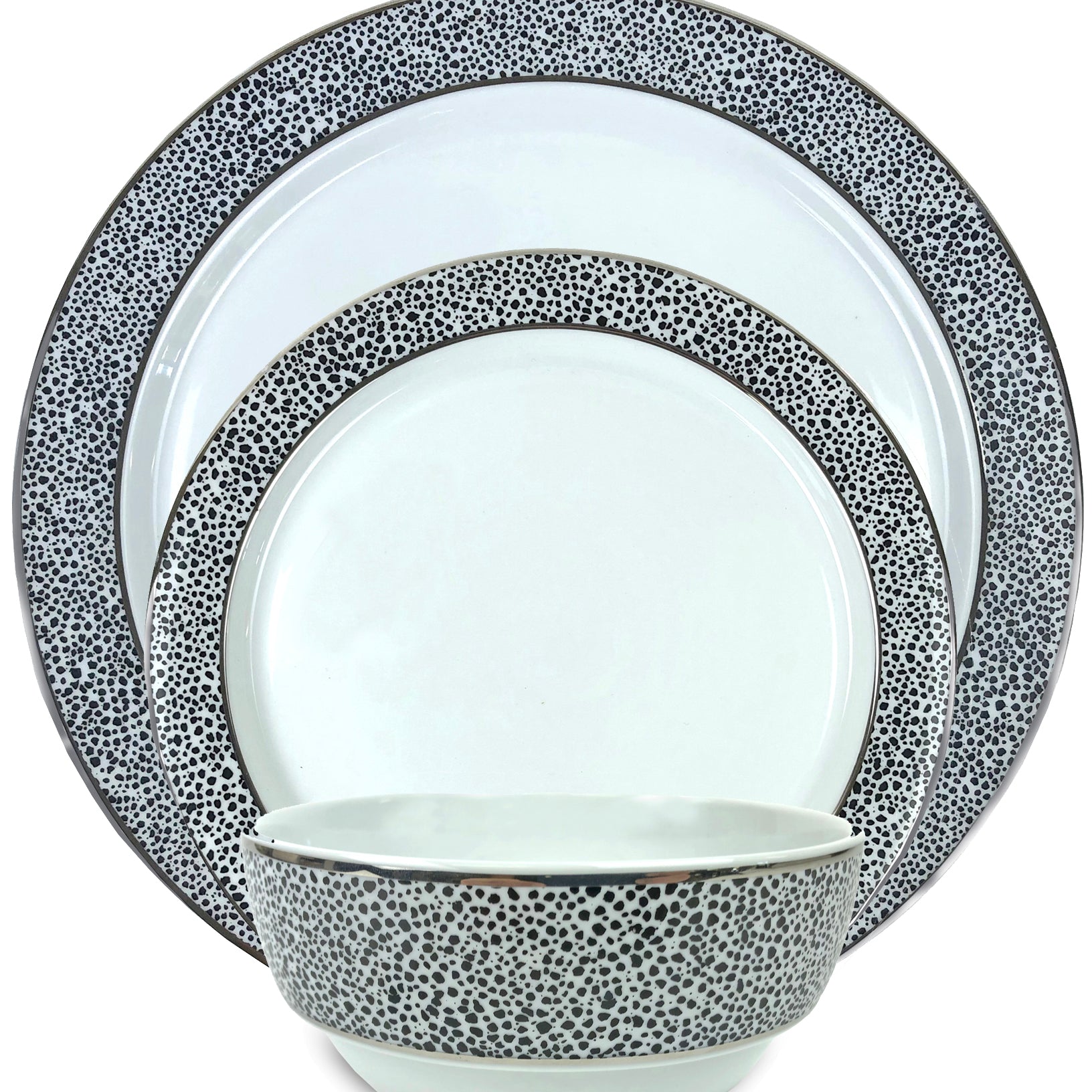 食器 MICHAEL WAINWRIGHT PLATE SET Michael Wainwright Tempio Luna Platinum Canape Plate, Set of