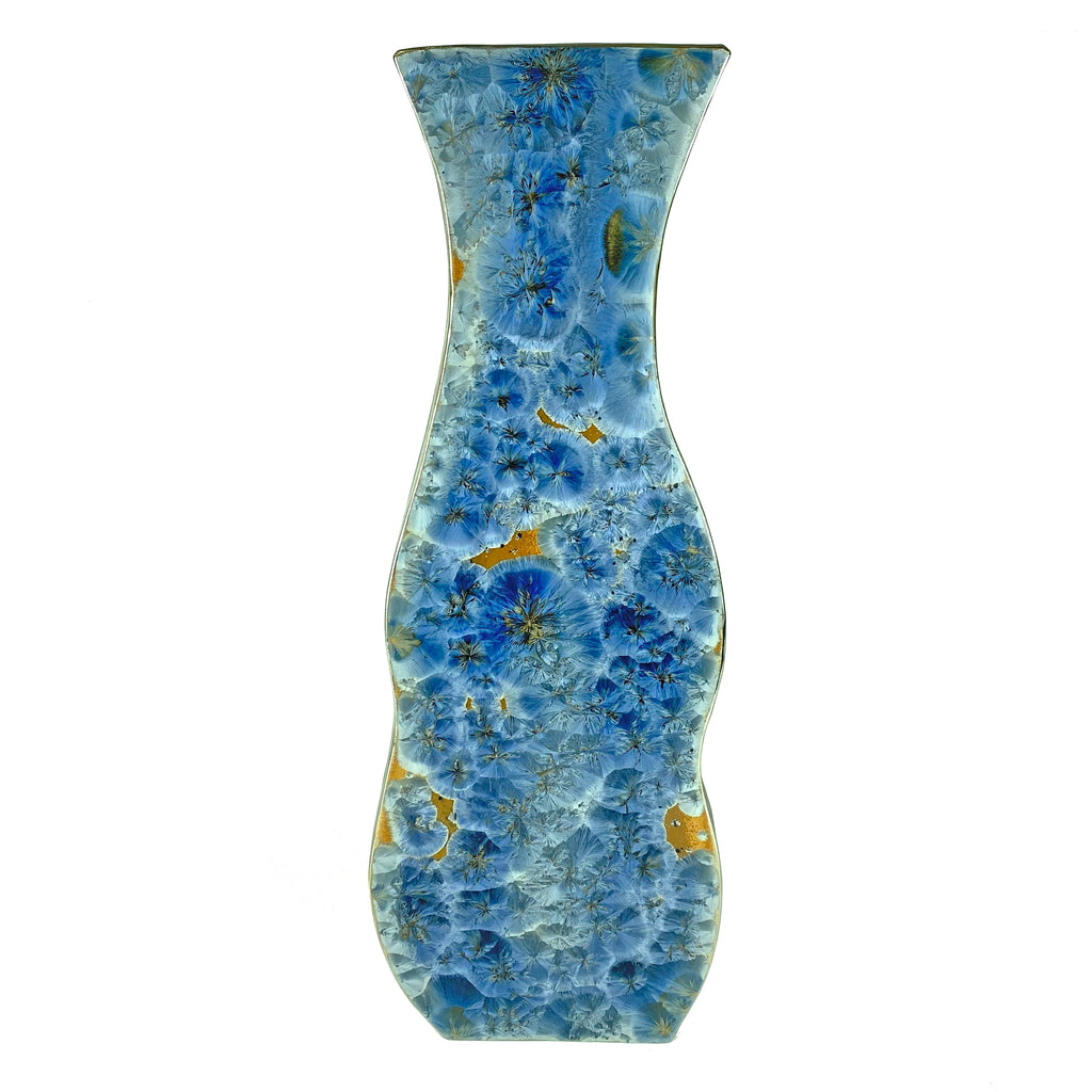 Borealis Frost Blue Art Vase