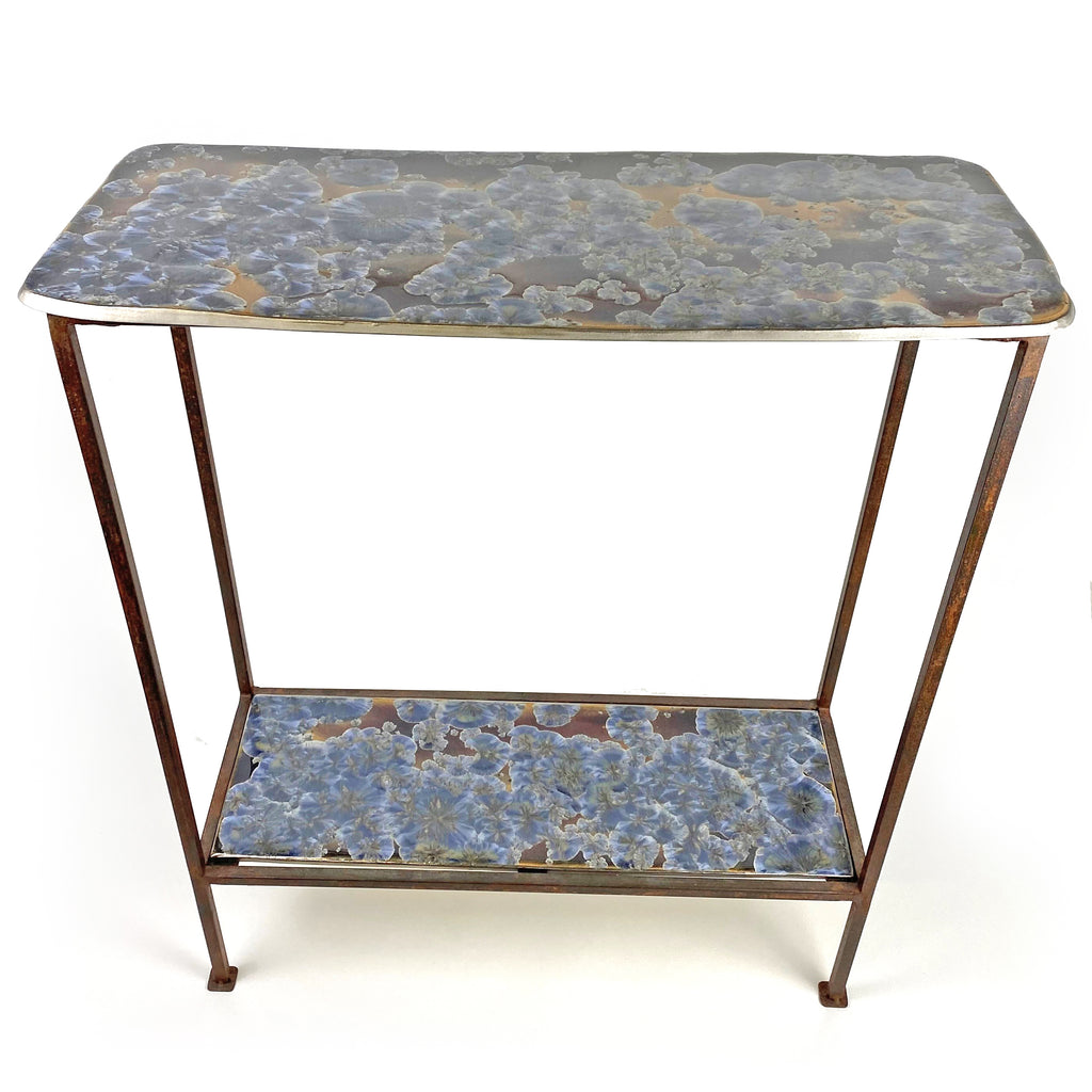 Borealis Blue Two-Tier Console Table