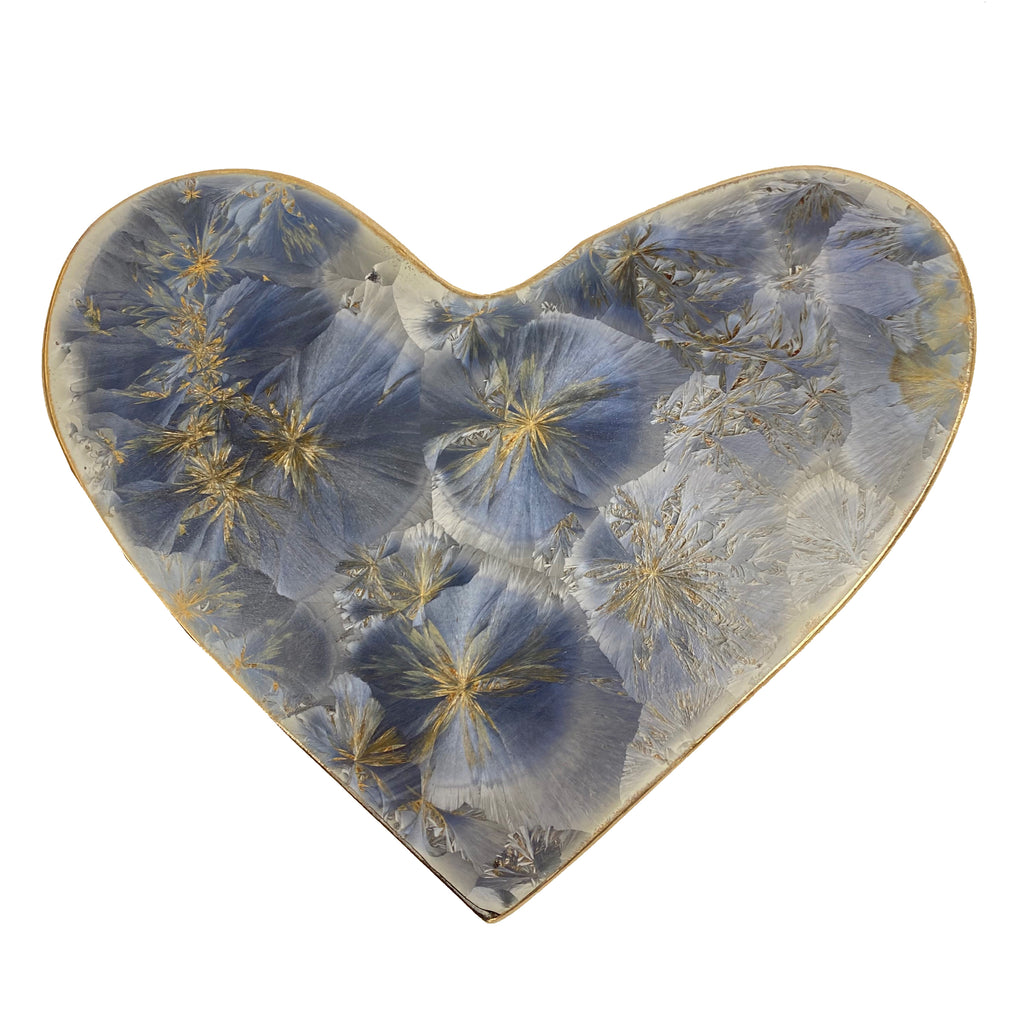 Borealis Blue With Platinum Small Heart